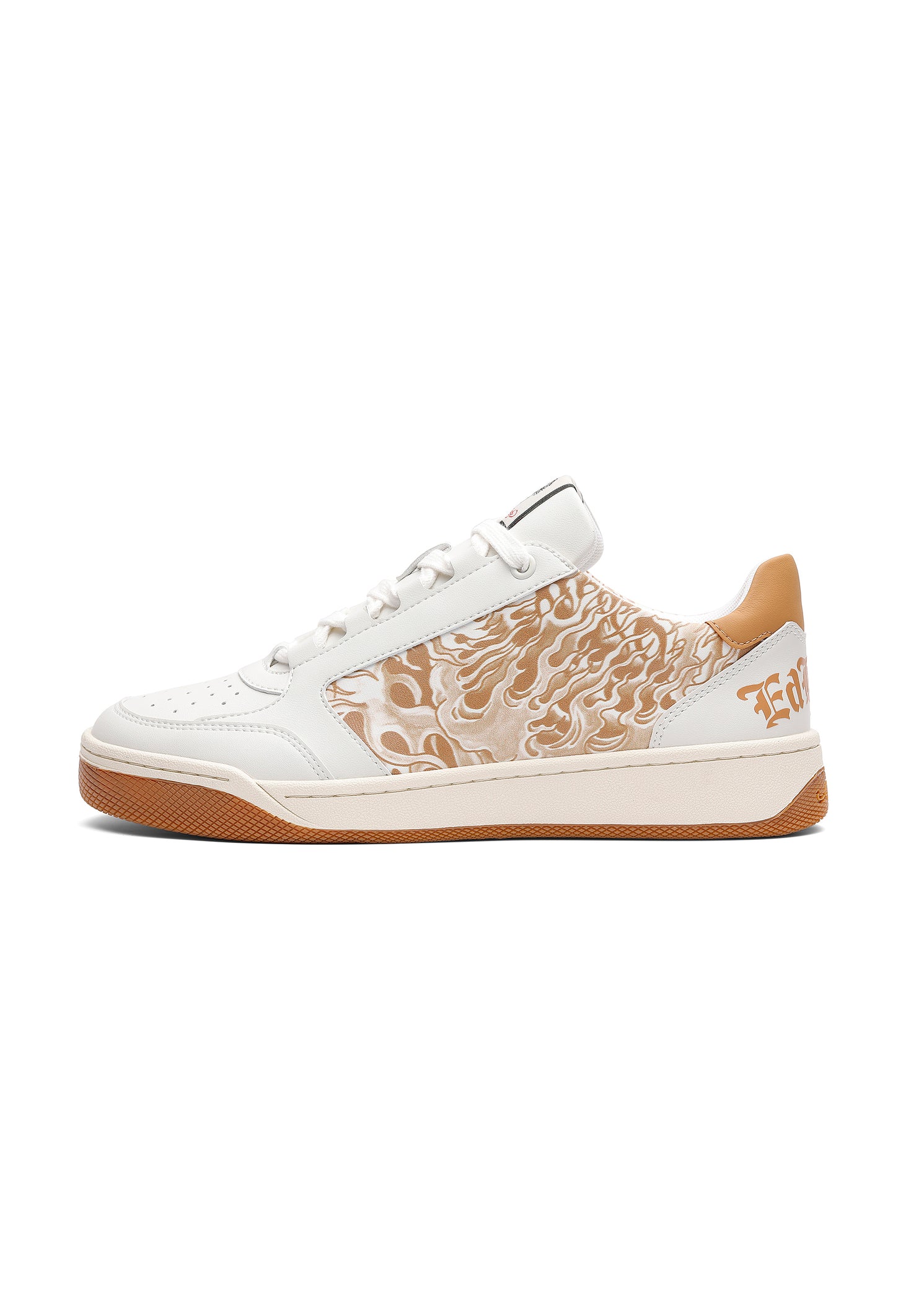 Ed Hardy Mens Ace Low Flames - White Sneaker Ed Hardy Mens Ace Low Flames - White Sneaker