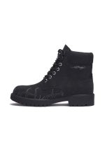Ed Hardy Mens Embroidered Flame Work Boot - Black