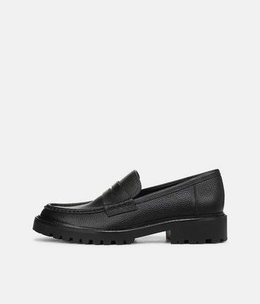 Vince Delmore Leather Lug-Sole Loafer