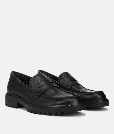 Vince Delmore Leather Lug-Sole Loafer