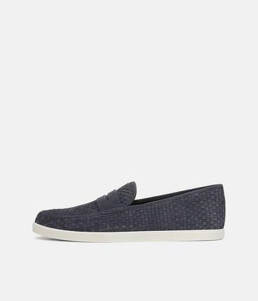 Vince Santino Woven Suede Loafer